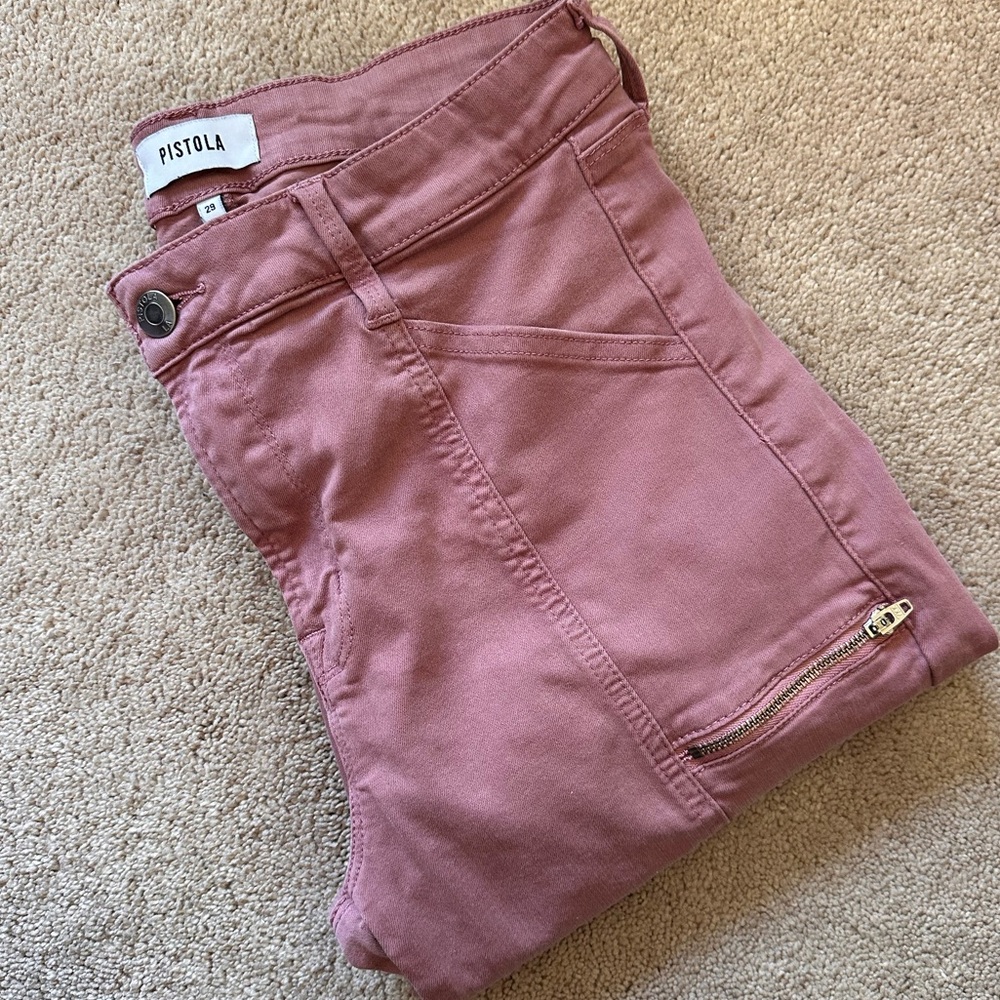 PISTOLA Jeans - Cropped Moto Jeans